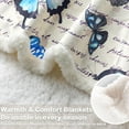 thumbnail image 4 of Butterfly Blankets Fuzzy Throws Vintage Blue Butterflies Throw Blanket for Adults Women Teen Girls Retro Sherpa Fleece Plush Blanket for Bed Couch Sofa (50"x60"), 4 of 6