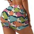 thumbnail image 2 of Kdxio Lantern Koi Fish Print Workout Shorts for Women Seamless Soft Smooth Gym Yoga Scrunch Active Shorts, 2 of 5