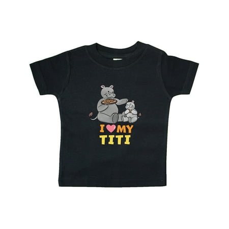 

Inktastic I Love My Titi Hippos Gift Baby Boy or Baby Girl T-Shirt