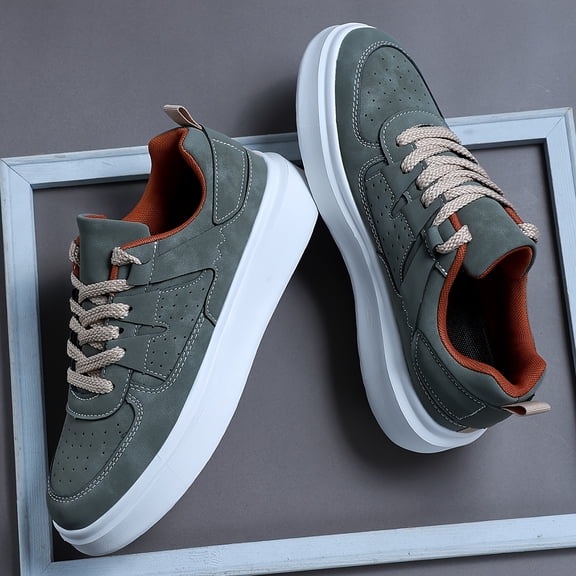 Men'S Athletic Shoes, Low-Top Casual Lace-Up Sneakers, Comfortable Footwear