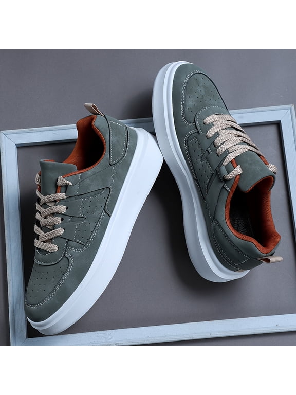Men'S Athletic Shoes, Low-Top Casual Lace-Up Sneakers, Comfortable Footwear