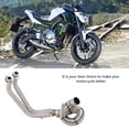 thumbnail image 3 of Sistema de escape completo para motocicleta, conexión de tubo delantero circular para Kawasaki Z650 Ninja 650 (plateado), 3 of 12