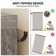 thumbnail image 7 of TROPOW Wooden Dresser with 2 Door Wardrobe, 4 Drawers, Hanging Rod and Storage Cabinet, Sturdy, Anti-Tipping Design with Metal Handles, Modern Armoire Closet for Bedroom,Gray, 7 of 7