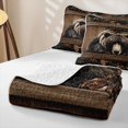 thumbnail image 4 of Erosebridal Safari Animal Bear Twin Quilt Set,Leaf Camo Wood Twin Coverlet Set For Boys,2pcs, 4 of 7
