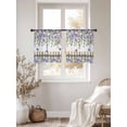 thumbnail image 3 of Spring Purple Flowers Sheer Curtains 45 Inch Length 2 Panels Set Window Treatments, Farmhouse Leaves Fences Watercolor Rod Pocket Semi Curtains for Living Room/Bedroom/Kitchen Décor, 104"W x 45"L, 3 of 7