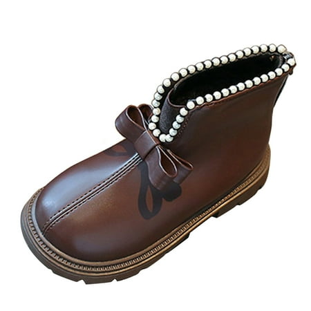 

Cathalem Boots Toddler Girl Girls Lace Up Zipper Outdoor Ankle Boots Cowgirl Boots for Girls (Toddler/Little Kids) (Brown 9-9.5 Years)