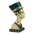 thumbnail image 5 of Golden Ancient Egyptian Queen Nefertiti Bust Statue 9.75"Tall Wife Of Pharaoh, 5 of 7