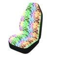 thumbnail image 4 of ALAZA Multicolor Checkered-a1 Car Seat Covers 2 PCs Universal Auto Front Seats Interior Protector, 4 of 7