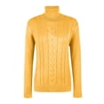 thumbnail image 6 of Women's Cable Knit Turtleneck Sweater, Womens Fall Sweaters, Long Sleeve Casual Pullover Top, 6 of 6