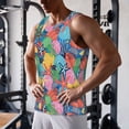 thumbnail image 5 of KLL Starfish And Algae Print Men's Muscle Gym Workout Stringer Tank Tops Bodybuilding Fitness T-Shirts Tank Tops Men-4X-Large, 5 of 7