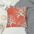 thumbnail image 2 of COMIO  Ocean Coral Farmhouse Throw Pillow Covers, Tropical Sea Coral Reef Nature Cushion Case Pillow Cover for Bed Sofa Couch, Square Throw Pillowcases for Men Women Orange White, 2 of 5