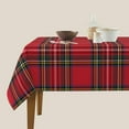 thumbnail image 4 of Christmas Tablecloth 60x60 Inch Square Red Green Buffalo Plaid Tablecloth Dust-Proof Wrinkle Resistant Rustic Christmas Table Cloth for Holiday Party Dining, 4 of 6