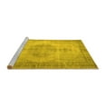 thumbnail image 2 of Ahgly Company Machine Washable Indoor Rectangle Abstract Yellow Contemporary Area Rugs, 6' x 9', 2 of 4