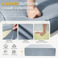 thumbnail image 3 of Unnifurnzi Outdoor Chair Cushions Set of 2-24 x 24 x 6 Inch Patio Furniture Cushions with Water Resistant & Removable Cover Patio Cushions for Outdoor Furniture Chair Sofa Couch-Baby Blue, 3 of 7