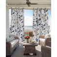 thumbnail image 6 of Grey Brown Botanical Blackout Curtains for Bedroom Living Room Darkening Curtains 63 Inches Long Watercolor Spring Floral Summer Leaf Window Curtain 2 Panels Set Window Treatment Drapes 42"x63", 6 of 9
