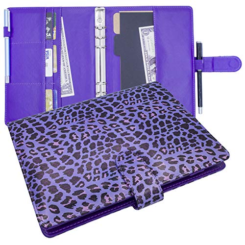 Padfolio Ring Binders Binders Leopard, A5Zippered A5 Binder Planner