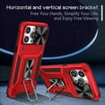 thumbnail image 5 of Dteck for iPhone 13 Pro Case with Slide Camera Lens Cover, Military Grade Drop Protection Magnetic Ring Holder Kickstand Protective Phone Case,Red, 5 of 9