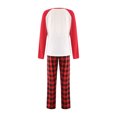 thumbnail image 5 of Qiylii Christmas Letter Raglan Tops and Plaid Trousers Parent-child Pajamas, 5 of 9