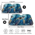 thumbnail image 3 of Haiem Watercolor Turtle Car Windshield Sun Shade - Blocks UV Rays Sun Visor Protector, Sunshade to Keep Your Vehicle Cool, Universal Fit SUV Van Sedan-Small, 3 of 7