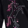 thumbnail image 7 of WIBACKER 3-8T Toddler and Little Girls Pajamas Set Long Sleeve PJs 100% Cotton Snug Fit Pajamas 2-Piece Set - Black unicorn, 7 of 7