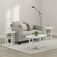 thumbnail image 3 of Furinno JAYA Oval End Table, Set of Two, White, 3 of 5