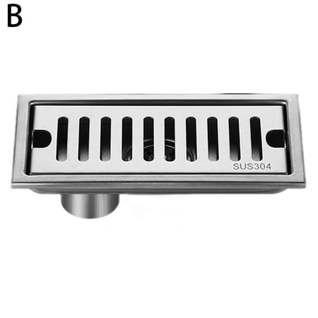 

Hadanceo Deodorant Drain Cover Good Sealing Stainless Steel Rectangular Deodorant Floor Drain Anti-smell Useful Home Improvement