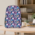 thumbnail image 5 of Kdxio cool Skull colorful Clear Backpack, Transparent Bookbag for School for Women Men, Capacity Clear Bag for College, Travel, 5 of 7
