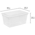 thumbnail image 3 of Sterilite Boîte de Rangement de 90 Pintes avec Base Transparente et Couvercle Blanc, (12 Pack), 3 of 12