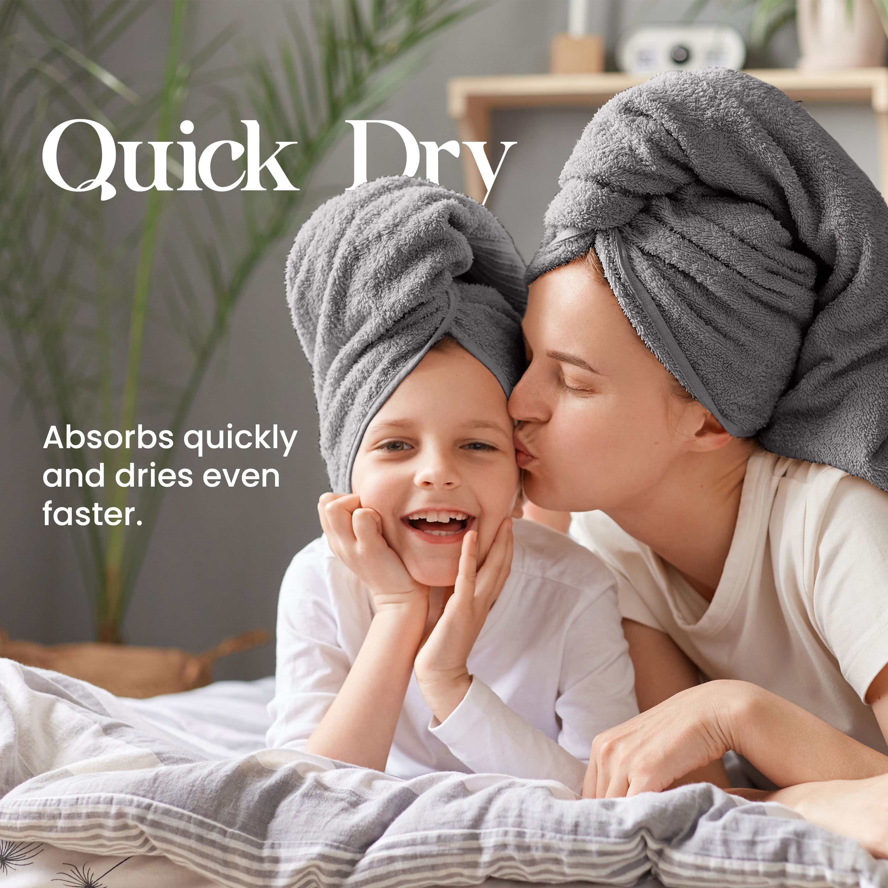 Utica 6-Piece Towel Set | 100% Cotton Soft & Absorbent Everyday Towels | Grey