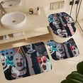 thumbnail image 6 of Terrifier Shower Curtain Set 4 Piece, Set Bathroom Sets with Rugs(Bath Mat,U Shape Mat Toilet Lid Cover Mat) Durable Bathroom Decor, 6 of 8