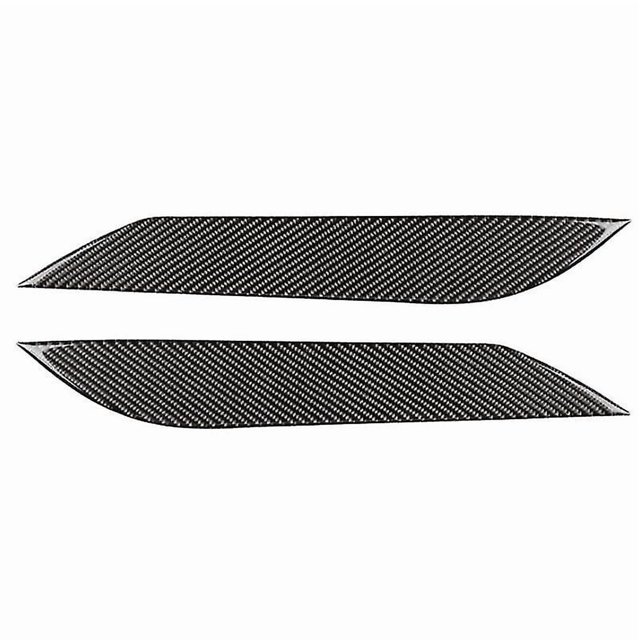 Black Carbon Fiber Headlight Eyelids Covers For 2003-2008 350z Fairlady Z Z33 (pack Of 2)