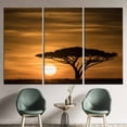 thumbnail image 3 of Serengeti Sunrise Landscape, 3D Canvas, Living Room Wall Art, 3D Printed Canvas, Africa Landscape Poster, Tree Landscape Poster, Canvas Wall Decor - Gallery Wrapped, 3 of 9