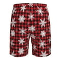 thumbnail image 6 of Naloa Snowflakes On A Buffalo Plaid Christmas Men's Beach Shorts, Surfing shorts, Swim trunks, Quick Dry Swim Trunks for Surfing Beach Fun - Small, 6 of 9