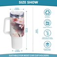 thumbnail image 3 of SKYSONIC Insulated Tumblers with Lids and Straws Handles 40oz Water Bottle Bird Sparrow 5 Travel Mug Reusable Stainless Steel Thermos Vacuum, 3 of 7
