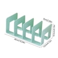 thumbnail image 3 of 4-compartment Desktop Book Holder Organizer, Sturdy Metal Book Stand, Desk Storage Rack for Books Notebooks Magazines, Neat Office Supply Organizer, 10.2*4.7*4.13in, Green, 3 of 6