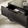 thumbnail image 4 of Safvaieh Couture Beethoven Scandinavian Wood and Metal Nightstand, Black, 4 of 14