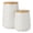 White, variant on DII Kitchen Accessories Textured Matte Ceramic Canister Set, Antique White, Vine, 3 Piece