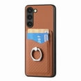 thumbnail image 2 of Allytech for Galaxy S21 Plus Case with Cards Holder, Rotating Ring Stand Slim Fit Wallet Back Cover Bumper Shockproof Phone Case for Samsung Galaxy S21 Plus - Brown, 2 of 13