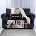 thumbnail image 5 of Personalized Photo Blankets Customized Throw Blankets with Picture Birthday Christmas Anniversary Valentines Mother's Day Gifts for Mom Women Best Friends Couple 6 Pictures Blankets, 5 of 5