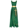thumbnail image 1 of iefiel Robe Maxi Sans Manches pour Femmes Costume de Danse de Louange Tunique de Danse Liturgique d'Église Vert TG, 1 of 7