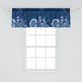 thumbnail image 2 of Petunia Artwork Window Valance, Winter Colors Delicate Floral Design with Neutral Colors Boho, Curtain Valance for Kitchen Bedroom with Rod Pocket, 54" X 18", Dark Lavender Pale Blue, by Ambesonne, 2 of 2