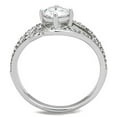 thumbnail image 3 of Luxe Jewelry Designs Women's Stainless Steel Split Ring with AAA Grade CZ in Clear - Size 8, 3 of 4