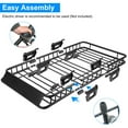 thumbnail image 5 of 63x39x6.3in Roof Basket,  220LBS Heavy Duty Roof Rack Cargo Basket, Universal Rooftop Cargo Carrier with Hook Strap Elastic Net, 5 of 8