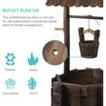 thumbnail image 6 of BaPiPro Wood Wishing Well Planter with Hanging Bucket for Flower and Plants, Brown, 6 of 9