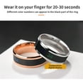 thumbnail image 3 of Maoww Temperature Ring Steel Emotion Mood Rings Couple Intelligent Sensitive Hand Jewelry, Size 11, Rose Gold, 3 of 8