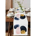thumbnail image 4 of Pink Black Abstract Art Table Runner 60 Inches, Geometric Aesthetics Modern Art Bed Runner Dresser Scarves Tabletop for Indoor Outdoor Parties/Ceremony/Banquet, 13" x 60", 4 of 8