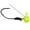 Chartreuse, variant on Eagle Claw Weedless Finesse Ned Fishing Jig, Green Pumpkin and Red Flake