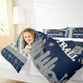 thumbnail image 3 of jejeloiu Rugby Football Game Bedding Comforter Set,American Sport City Twin Comforter Sets,Gray Deepblue Helmet Bedding Set For Teens,Ultra Soft Home Decor Reversible,2-Piece, 3 of 7