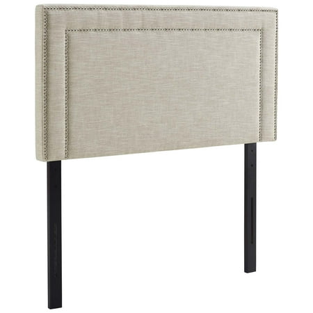 Modern Contemporary Urban Design Bedroom Twin Size Headboard, Fabric, Beige - Walmart.com