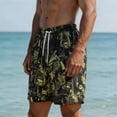 thumbnail image 5 of Atogsazn Mens Summer Printed Shorts Casual Wide Leg Quick Dry Swim Trunks Loose Fit Lightweight Trouser Beach Black M Fashion, 5 of 6